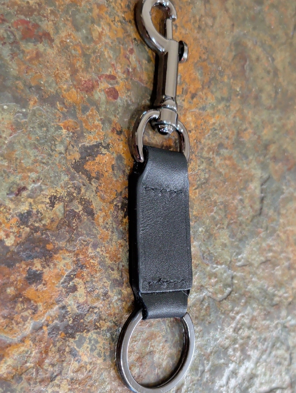 Coach Black Leather Key Chain New With Out Tags - Picture 3 of 5